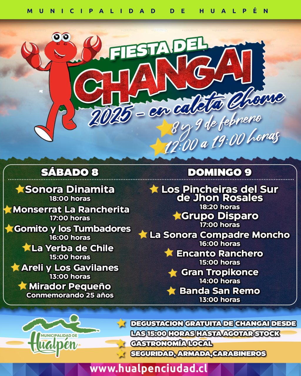 Fiesta del Changai en Caleta Chome: programación y transporte