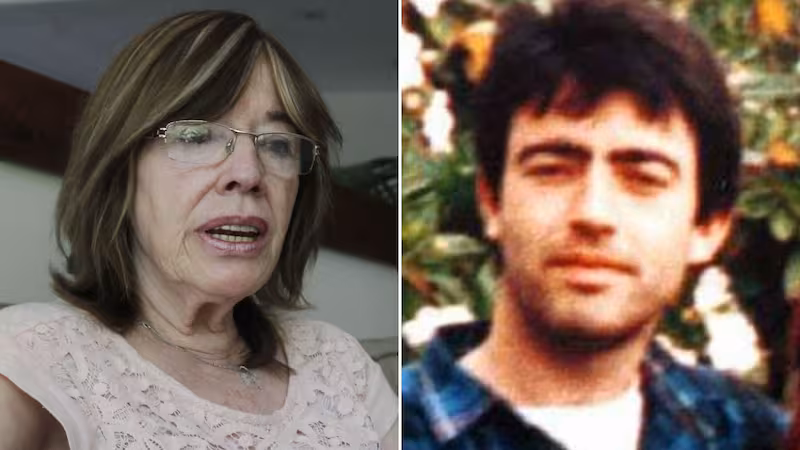 María Teresa Johns, madre de Jorge Matute Johns, visiblemente afectada durante una entrevista sobre su oposición a la serie de Netflix de Fábula.