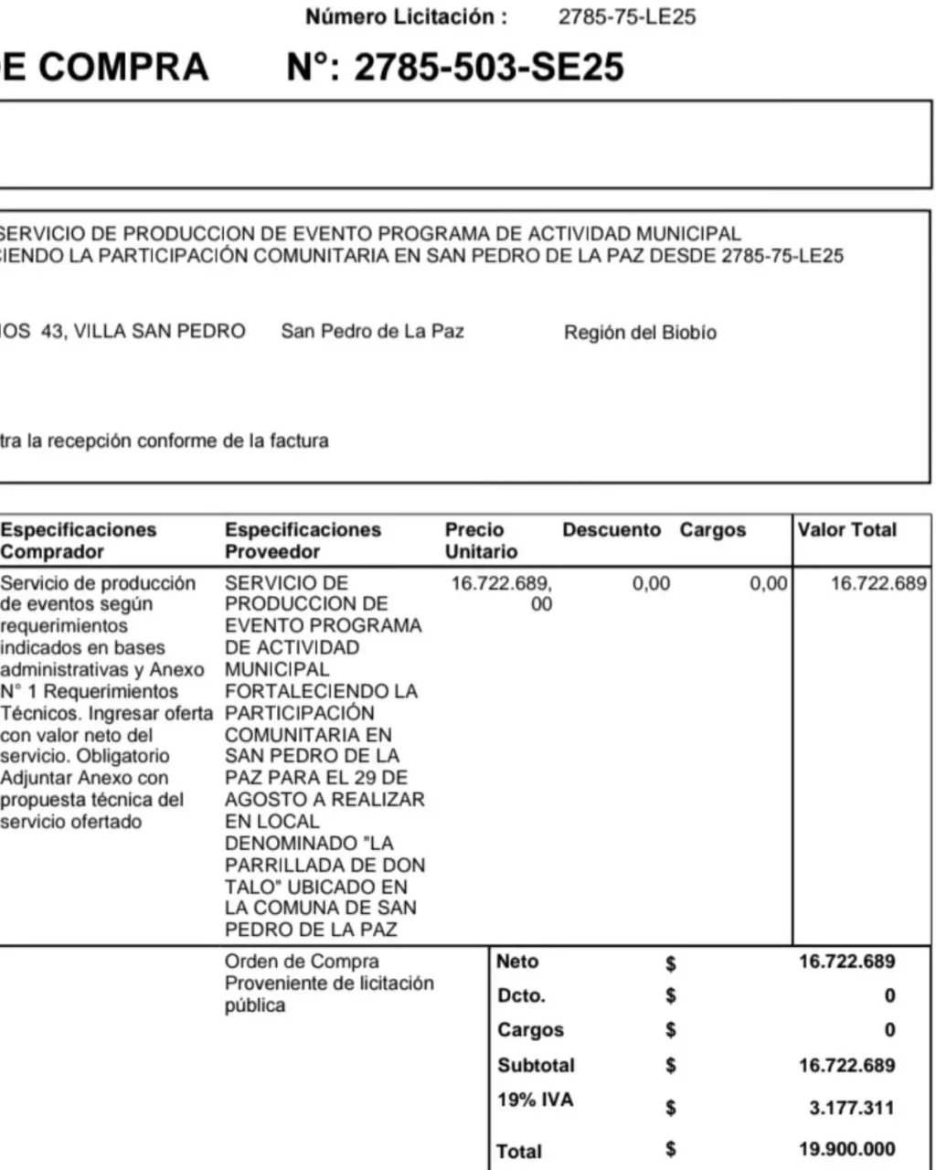 El alcalde de San Pedro de la Paz, Juan Pablo Spoerer, durante una actividad pública.
