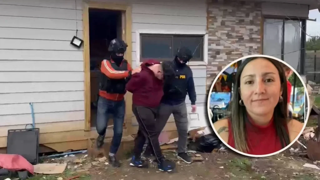 Un fotograma del video que muestra a detectives de la PDI reduciendo y deteniendo a Marcelo González Campos, alias "Crazy Nach".