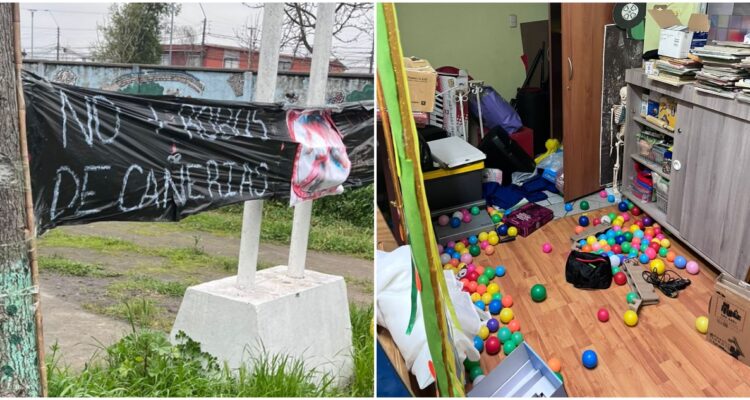 Un-jardín-infantil-con-una-bandera-negra-por-los-robos.