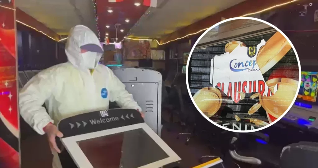 desbaratan casino ilegal que operaba en pleno centro de concepcion tenia el sello de clausurado roto 2